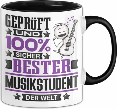 Produktbild von Musikstudent Geschenk Lustiger Spruch für Musikstudent Geschenkidee Bester Musikstudent Der Welt (Schwarz)