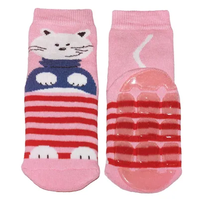 Produktbild von Kinder ABS-Socken aus Baumwolle Felix der Kater Rosa Größe 31-34