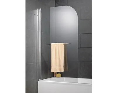 Produktbild von Badewannenaufsatz 1-teilig SCHULTE Komfort 80 x 140 cm Klarglas Profilfarbe aluminium D2650 01 50 140