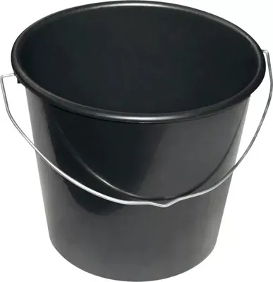Produktbild von Baueimer Kunststoff, stark, schwarz, Inhalt: 12,00 Liter