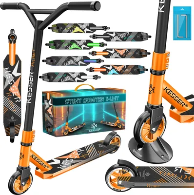 Produktbild von KESSER® Scooter Funscooter Stuntscooter X-Limit - 360° Lenkung mit ABEC 9 Kugellagern 100 mm PolyurethanRäder Robuster Kickscooter Tretroller Cityroller Trick Roller für Kinder Erwachsene