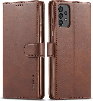 Produktbild von Samsung Galaxy A53 5G Hülle, Klapphüllen Brieftasche Leder Magnetverschluss Ständer Schutzhülle für Galaxy A53 5G Braun
