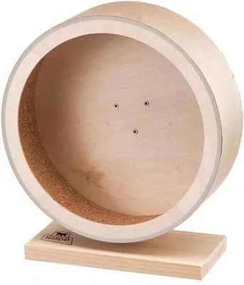 Obrázok produktu pre Drevené koleso pre škrečky – hračka pre činčily, škrečky a myši – priemer 26 cm