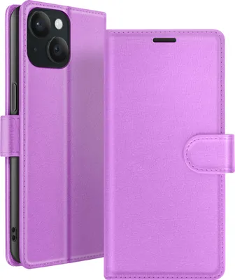 Obrázek produktu pro Zanaé, flipové pouzdro na iPhone 15 s magnetickým zavíráním a přihrádkami na karty, fialové