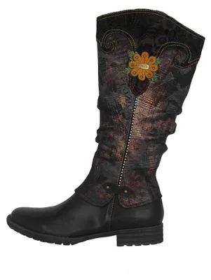 Produktbild von Laura Vita Stiefel in Übergrößen Schwarz Gacmayo 15 Noir große Damenschuhe