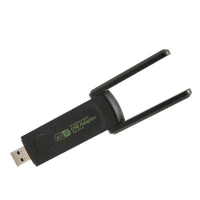 Produktbild von WLAN-Netzwerkkartenadapter 1300 Mbit/s 2,4 GHz 5 GHz Dualband Doppelantenne USB 3.0 WLAN-Adapter für PC