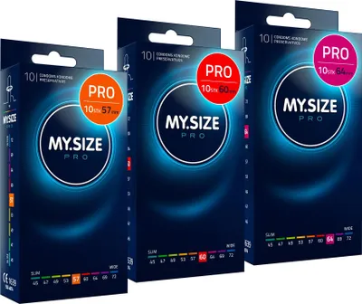 Immagine prodotto di MY.SIZE PRO Set di preservativi taglia 4,5,6-57,60,64 mm, 3x10 pezzi