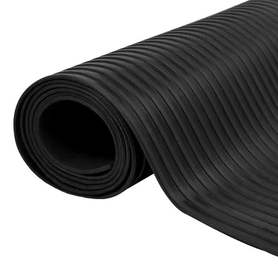 Productafbeelding van vidaXL Rubberen vloerbedekking, zwart, 1 x 2 meter
