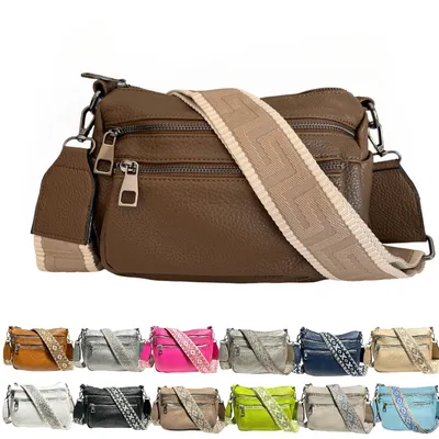 Produktbild von Handtasche Schultertasche Umhängetasche Cross Body Bag Damentasche Umhängen Kastanienbraun