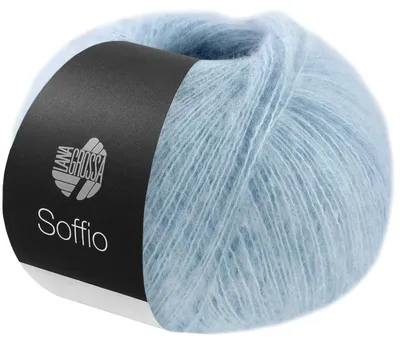 Produktbild von Lana Grossa SOFFIO 25 g flauschiges Lace-Garn aus Wolle mit Kaschmiranteil 215m Farbe 040 - Hellblau