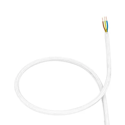 Produktbild von Elektrisches Textilkabel Weiss 1 m