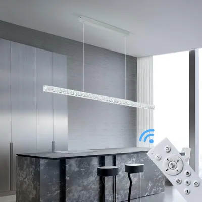 Produktbild von LED Deckenleuchte dimmbar mit Fernbedienung, stufenlos 3000–7000 K, energiesparend & langlebig, modernes Design in Schwarz oder Weiß, ideal für Wohnzimmer, Schlafzimmer & Küche (252+WH)