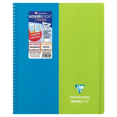 Immagine prodotto di Clairefontaine 396490C Clairefontaine Cahier KOVERBOOK TWIN, A4+, assorti