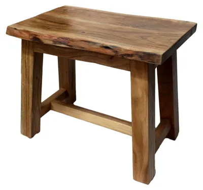 Produktbild von Hocker aus massivem Akazienholz, Beistelltisch, Couchtisch