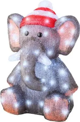 Productafbeelding van LED olifant l33b32.5h46 cm grey/cwit Lumineo