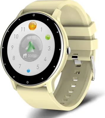 Produktbild von TPFNet Smartwatch mit Silikon Armband - individuelles Display - Smart Watch Armbanduhr - Modell SW1 - Gelb