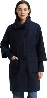 Produktbild von Tom Tailor Damen Bouclé Mantel mit Stehkragen