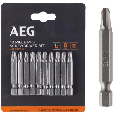 Produktbild von Magnetisierte Stahlbohrer 50 mm PH3 10 Stück AEG ASDPH35010