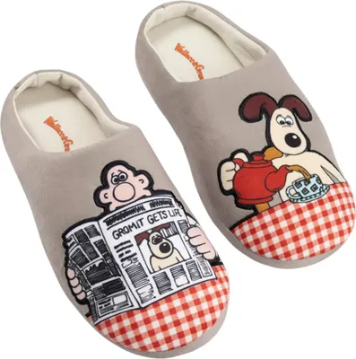 Image de Wallace and Gromit - Pantoufles pour hommes/femmes unies NS9432 (45 EU - 47 EU) (Marron)