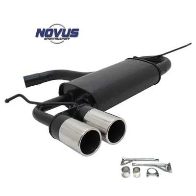 Produktbild von Stahl Sportauspuff Auspuff Audi A3 VW Golf 5 6 Scirocco Endschalldämpfer 2x76