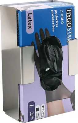 Produktbild von Spenderhalter für Einweg-Handschuhe 1-er Edelstahl 12,5x7,5x21,5 cm Packung mit 20 Stück