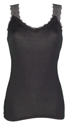 Produktbild von Miss Rouge Top, Trägertop mit Spitze, Schwarz , One size