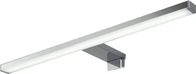 Produktbild von FACKELMANN LED-Aufsatzleuchte / Maße (B x H x T): ca. 50 x 4 x 12,5 cm / hochwertige LED-Leuchte fürs Badezimmer / Spiegelleuchte für einen Badschrank / Farbe: Silber / +