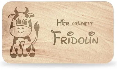 Produktbild von Personalisierte Holzschnitzel für Jungen - charmante Holzschnitzel mit Kuh für Einzigartigkeit - einzigartige Geschenke für Kinder - Kinderfreundliches Geschenk für Taufe und Schulbeginn