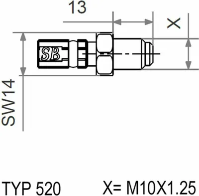Image de MATTHIES raccord de tuyau de frein fixe filetage extérieur or TYP520 M10x1,25