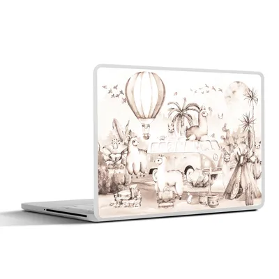 Produktbild von MuchoWow® Laptop Aufkleber Sticker Cover Alpaka - Tiere - Jungen - Mädchen 31x22.5 cm - Laptop-Deko