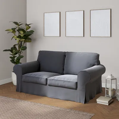 Produktbild von Dekoria Bezug für Ektorp 2-Sitzer Schlafsofa ALTES Modell, anthrazit, Sofabezug Ektorp 2-Sitzer Schlafsofa altes Modell