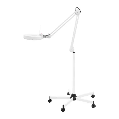 Image de Lampe loupe à 5 dioptries  Lampe loupe LED  Lampe cosmétique à 5 dioptries  Lampe de travail  Pied à roulettes pour salon de beauté