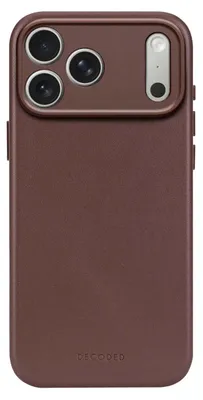 A brown iPhone case with a camera cutout is shown against a white background.