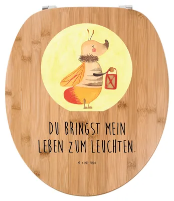Produktbild von Mr. & Mrs. Panda WC Brille Glühwürmchen - Transparent - Geschenk, Deckel, klo, Klodeckel, Liebesspruch, Jahrestag, Toilettendeckel, Heiratsantrag, WC-Sitz, Liebe, Sitz