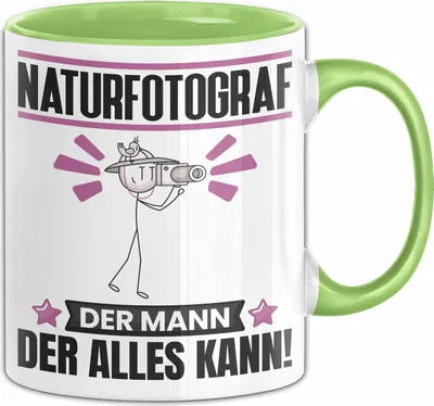 Produktbild von Naturfotograf Tasse Geschenk für Naturfotograf Der Mann Der Alles Kann Geschenkidee zum Geburtstag (Grün)