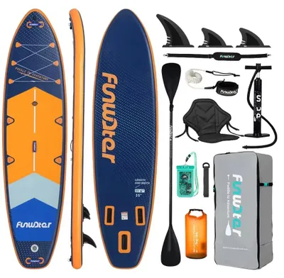 Zdjęcie produktu dla Pływająca deska SUP - SUPFW43B - Deska do paddleboardingu - 350 × 89 × 15 cm - Antypoślizgowa - Do sportów wodnych