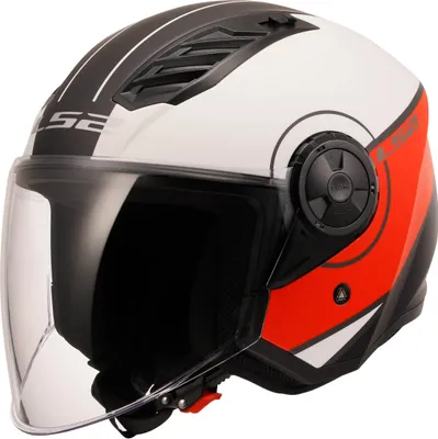 Obrázek produktu pro Motocyklová přilba LS2 OF616 Airflow II bílá s červenými akcenty M