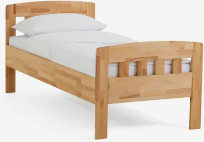 Produktbild von Dico Massivholz Einzelbett Komfortbett Seniorenbett 420.00, Kernbuche geölt,
