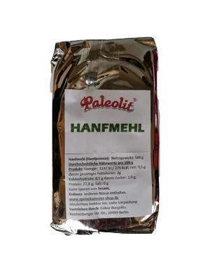 Produktbild von 500g Paleolit Hanfmehl Hanfprotein Hanfpulver Vegan Glutenfrei Lebensmittel Qualität