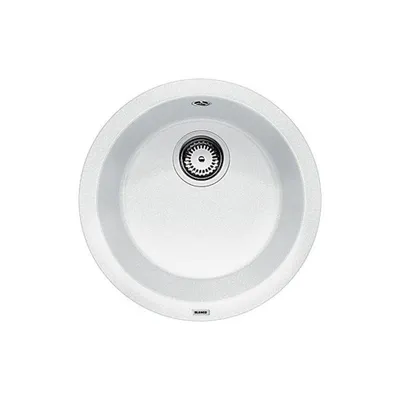 Zdjęcie produktu dla BLANCO BLANCORONDO, Zlew zamontowany na szczycie, Okrągły, Stal nierdzewna, Biały, 1 mis(y), White