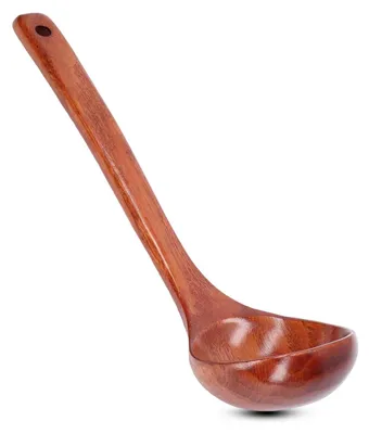 Holz-Kochlöffel, Suppenkelle, 27 cm, langstielig