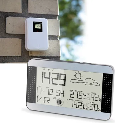 Produktbild von Alecto WS-1700 - Wetterstation mit kabellosem Außensensor, silber