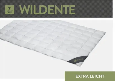 Produktbild von Spessarttraum Daunendecke Wildente Füllung: 100% Daunen Bezug: 100% Baumwolle Größe 155x220cm Wärmeklasse extraleicht