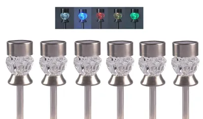 Produktbild von Solarleuchten Farbwechsler 6er-Set Solarlampen Gartenlampe Solarleuchte