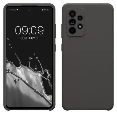 Produktbild von kwmobile Handyhülle für Samsung Galaxy A52 / A52 5G / A52s 5G Hülle - Case Silikon - Kabelloses Laden - Schutzhülle Cover in Dunkelgrau