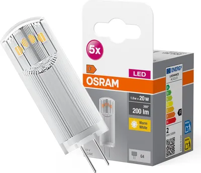 Immagine prodotto di Osram 4058075758025 Lampadina LED Bianco caldo 2700 K 1,8 W G4 F