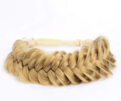 Immagine prodotto di Fascia per capelli intrecciata, realizzata in fibra sintetica, per donne e ragazze