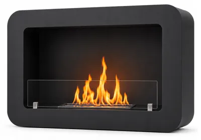 Immagine prodotto di StileHome Caminetto a bioetanolo da parete Milano 70 cm, nero – Caminetto da parete con 1 bruciatore