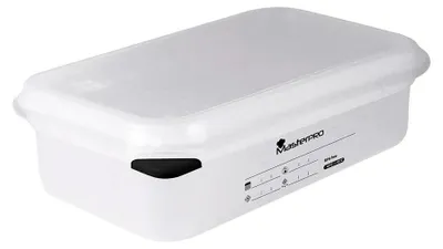 Obrázok produktu pre Masterpro BGEU-2942, Box, obdĺžnikový, 1,8 l, biely, polypropylén (PP), -40 - 95 °C