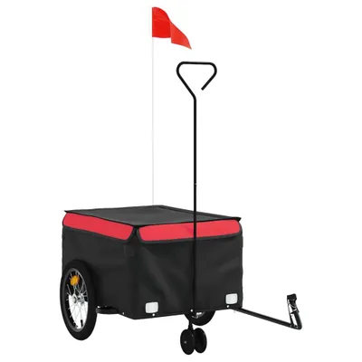 Produktbild von "SALE 2026" Fahrradanhänger Schwarz und Rot 45 kg Eisen - Fahrradanhänger DE5399663